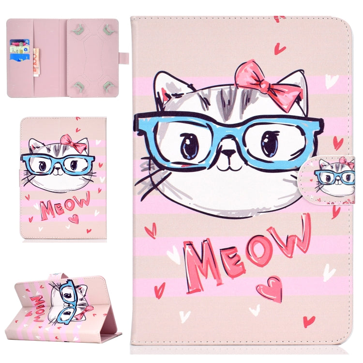 Colored Pattern Drawing Horizontal Flip PU Leather Case with Three-folding Holder & Sleep / Wake-up Function — view 25