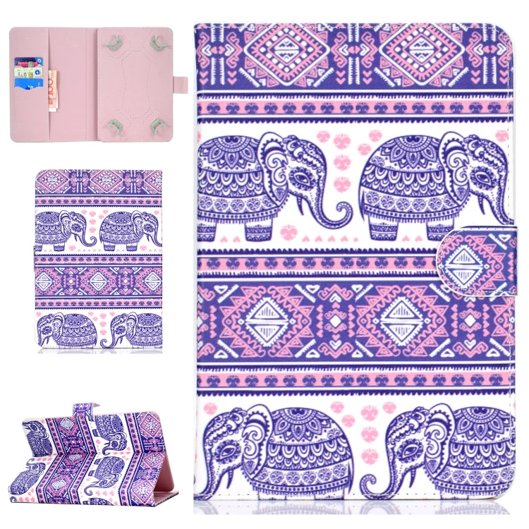 Colored Pattern Drawing Horizontal Flip PU Leather Case with Three-folding Holder & Sleep / Wake-up Function — view 29