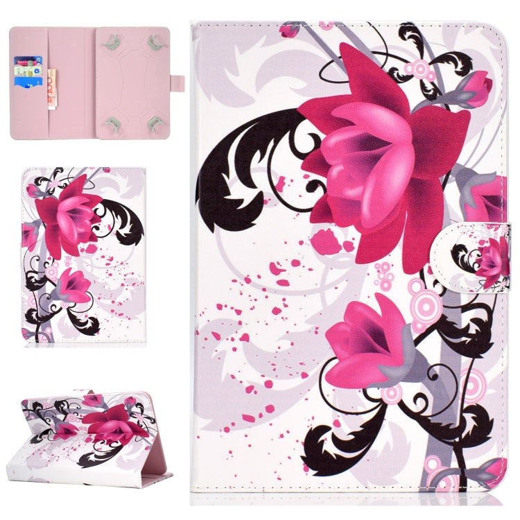 Colored Pattern Drawing Horizontal Flip PU Leather Case with Three-folding Holder & Sleep / Wake-up Function — view 30