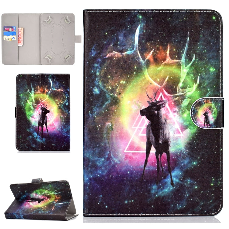 Colored Pattern Drawing Horizontal Flip PU Leather Case with Three-folding Holder & Sleep / Wake-up Function — view 46