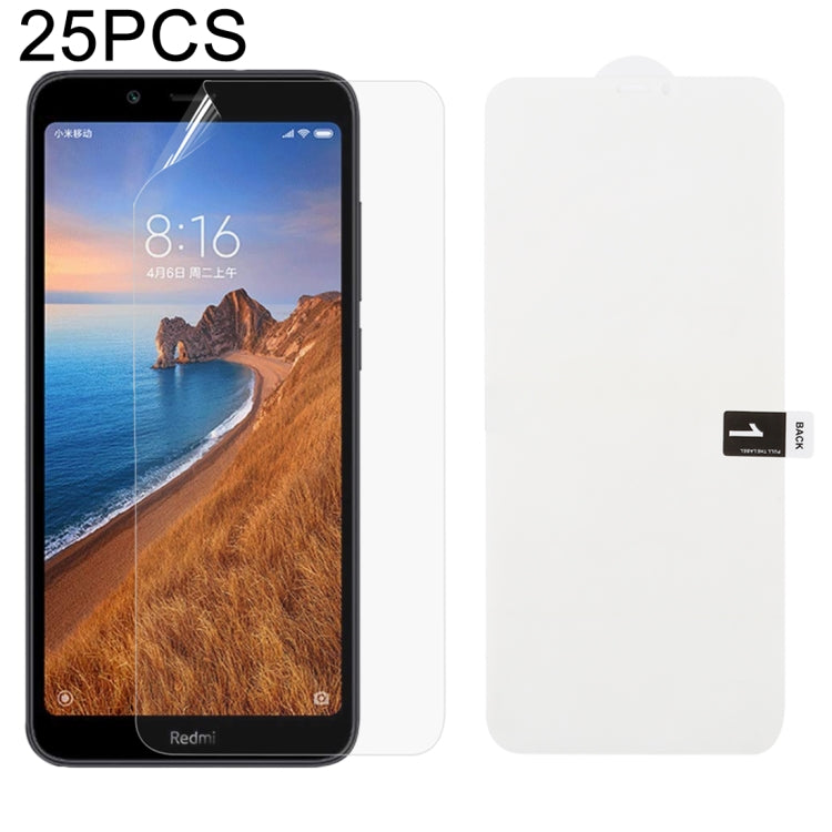 25 PCS Soft Hydrogel Film Full Cover Front Protector with Alcohol Cotton + Scratch Card for