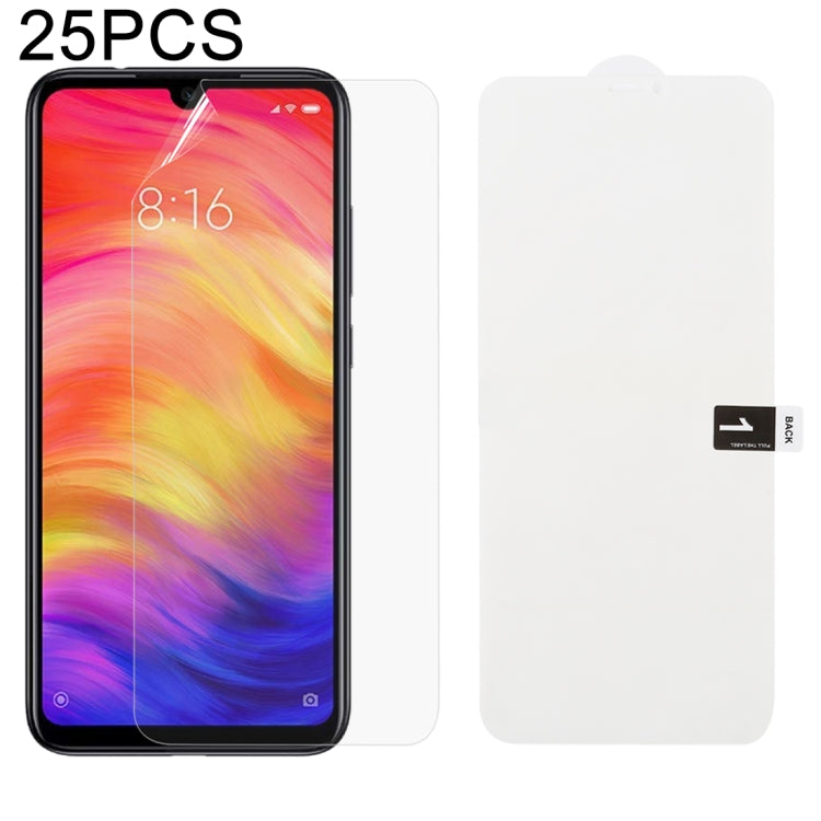 25 PCS Soft Hydrogel Film Full Cover Front Protector with Alcohol Cotton + Scratch Card for