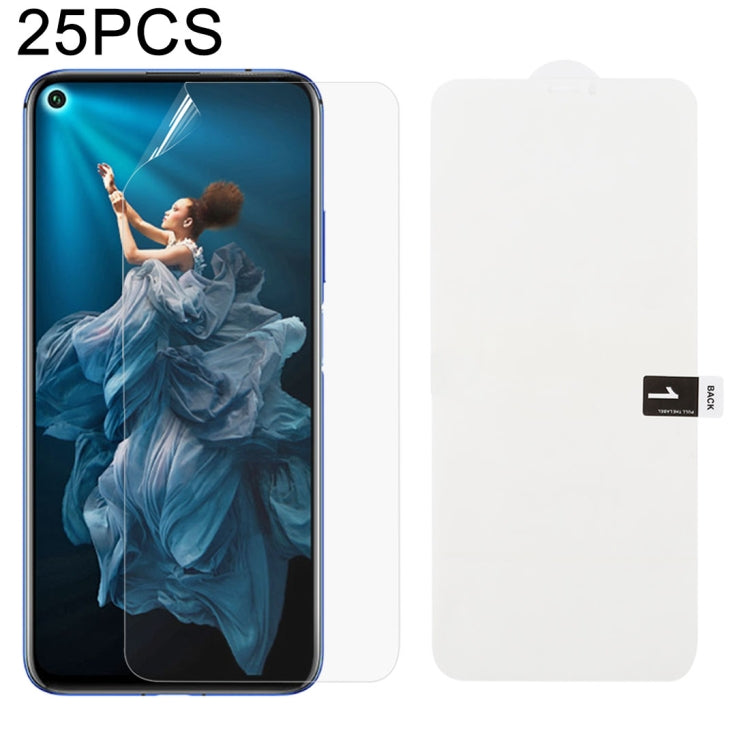 25 PCS Soft Hydrogel Film Full Cover Front Protector with Alcohol Cotton + Scratch Card for