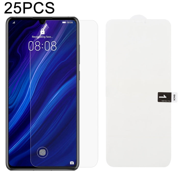 25 PCS Soft Hydrogel Film Full Cover Front Protector with Alcohol Cotton + Scratch Card for