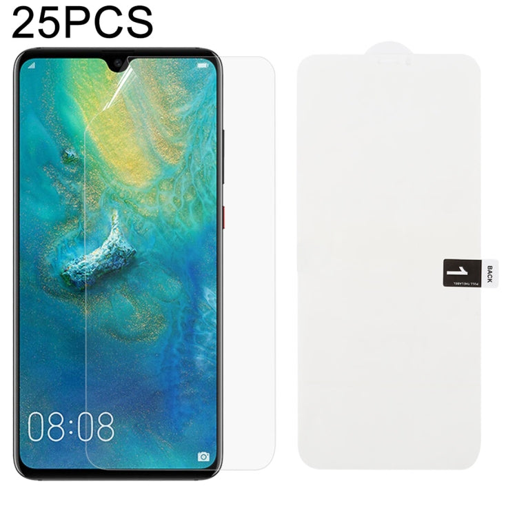 25 PCS Soft Hydrogel Film Full Cover Front Protector with Alcohol Cotton + Scratch Card for