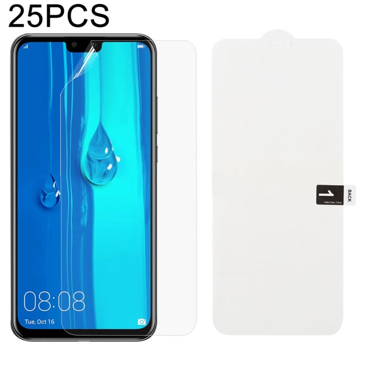 25 PCS Soft Hydrogel Film Full Cover Front Protector with Alcohol Cotton + Scratch Card for