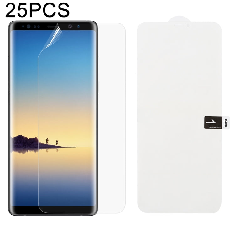 25 PCS Soft Hydrogel Film Full Cover Front Protector with Alcohol Cotton + Scratch Card for Galaxy