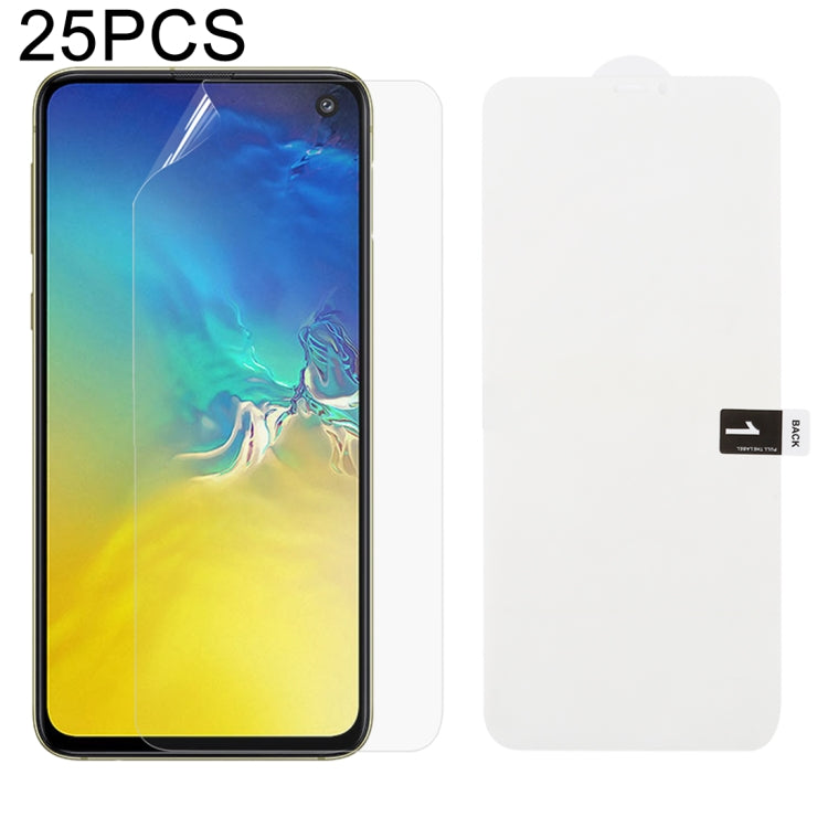 25 PCS Soft Hydrogel Film Full Cover Front Protector with Alcohol Cotton + Scratch Card for Galaxy