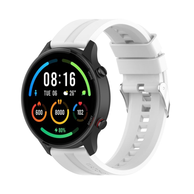 Silicone Replacement Strap Watchband with Silver Steel Buckle