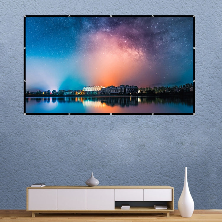 Folding Milk Silk Polyester Projector Film Curtain — view 14