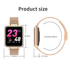 ZL13 1.22 inch Color Screen IP67 Waterproof Smart Watch, Support Sleep Monitor / Heart Rate Monitor / Menstrual Cycle Reminder, Style: Red Leather Strap