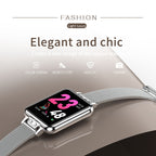 ZL13 1.22 inch Color Screen IP67 Waterproof Smart Watch, Support Sleep Monitor / Heart Rate Monitor / Menstrual Cycle Reminder, Style: Red Leather Strap