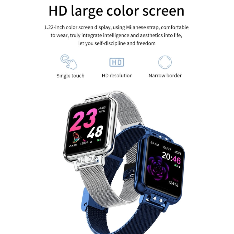 ZL13 1.22 inch Color Screen IP67 Waterproof Smart Watch, Support Sleep Monitor / Heart Rate Monitor / Menstrual Cycle Reminder, Style: Red Leather Strap
