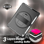 360 Degree Rotation PC+TPU Protective Cover with Holder & Hand Strap