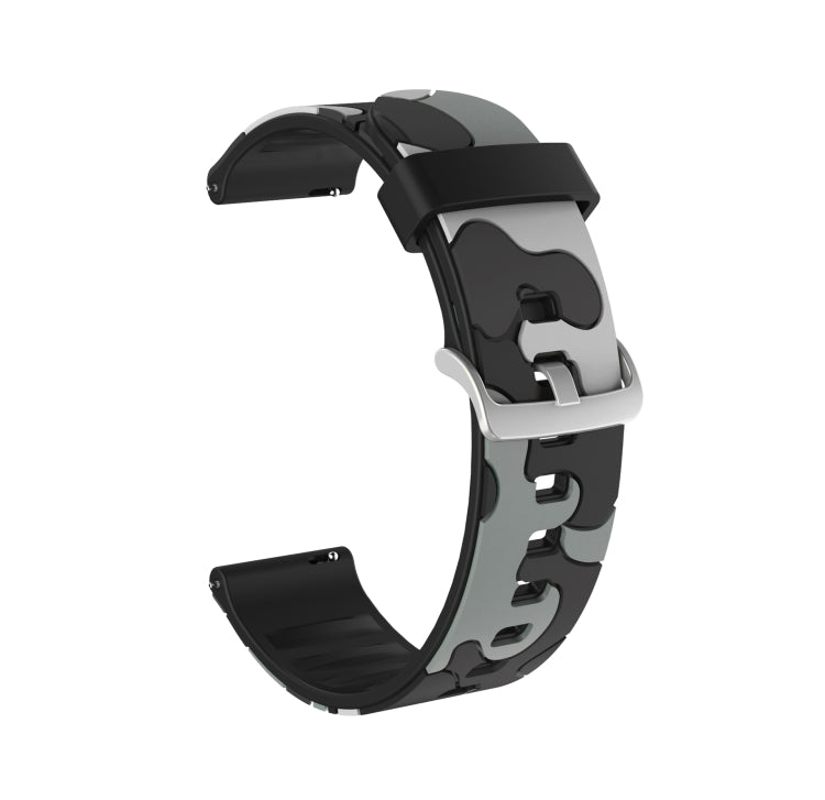 Camouflage Silicone Replacement Wrist Strap Watchband with Silver Buckle, 20mm For Samsung Galaxy Watch 3 41mm, 22mm For Samsung Galaxy Watch 3 45mm, 20mm For Samsung Galaxy Watch Active2 44mm, 20mm For Huawei Watch GT 2 42mm                           ... — 7
