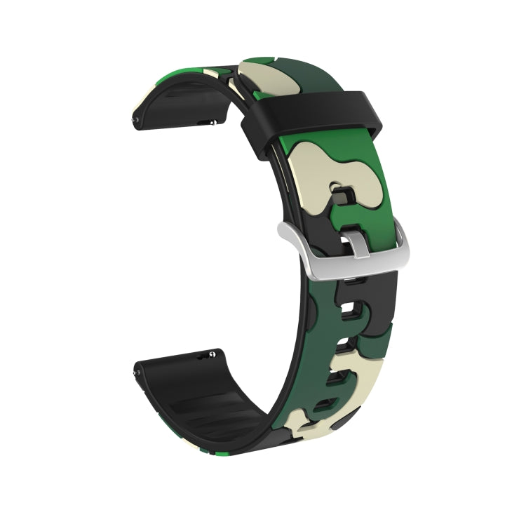Camouflage Silicone Replacement Wrist Strap Watchband with Silver Buckle, 20mm For Samsung Galaxy Watch 3 41mm, 22mm For Samsung Galaxy Watch 3 45mm, 20mm For Samsung Galaxy Watch Active2 44mm, 20mm For Huawei Watch GT 2 42mm                           ... — view 26