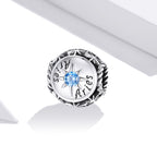 S925 Sterling Silver Twelve Constellation Zircon Beads DIY Bracelet Necklace Accessories — Taurus