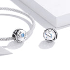 S925 Sterling Silver Twelve Constellation Zircon Beads DIY Bracelet Necklace Accessories — Gemini