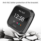 For Fitbit Versa Lite Smart Watch Full Coverage Plating TPU Protective Case — view 5