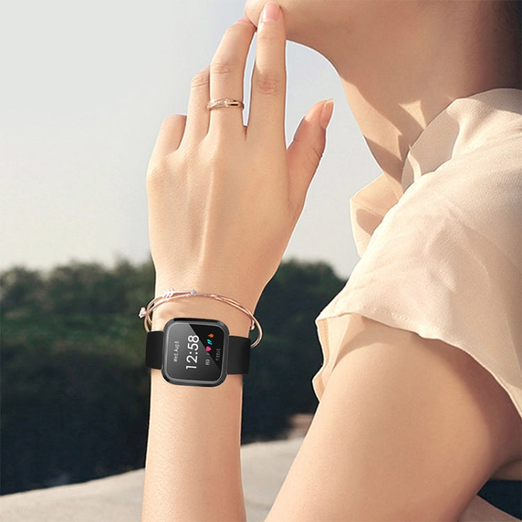 For Fitbit Versa Lite Smart Watch Full Coverage Plating TPU Protective Case — view 7
