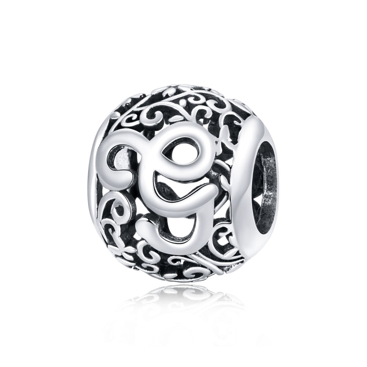 S925 Sterling Silver Mori Series Hollow Letters Beads DIY Bracelet Necklace Accessories — G