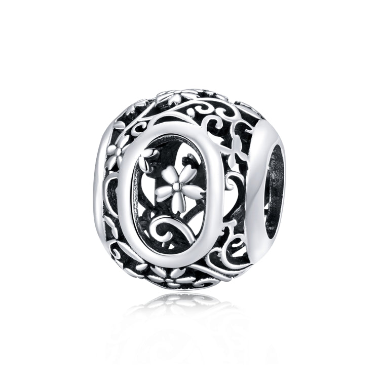 S925 Sterling Silver Mori Series Hollow Letters Beads DIY Bracelet Necklace Accessories — O