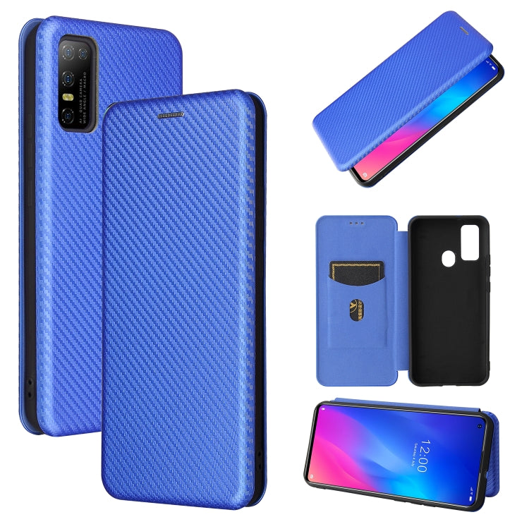 Carbon Fiber Texture Magnetic Horizontal Flip TPU + PC + PU Leather Case with Card Slot, For HTC Desire 20 Plus — view 24