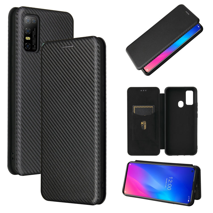 Carbon Fiber Texture Magnetic Horizontal Flip TPU + PC + PU Leather Case with Card Slot, For HTC Desire 20 Plus — view 41