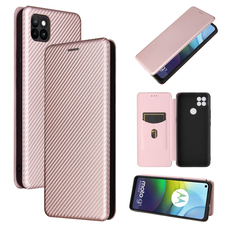 Carbon Fiber Texture Magnetic Horizontal Flip TPU + PC + PU Leather Case with Card Slot, For HTC Desire 20 Plus — For OPPO A72 5G
