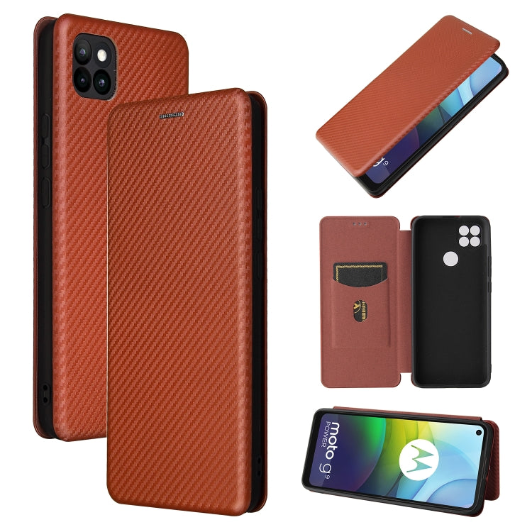 Carbon Fiber Texture Magnetic Horizontal Flip TPU + PC + PU Leather Case with Card Slot, For HTC Desire 20 Plus — view 18