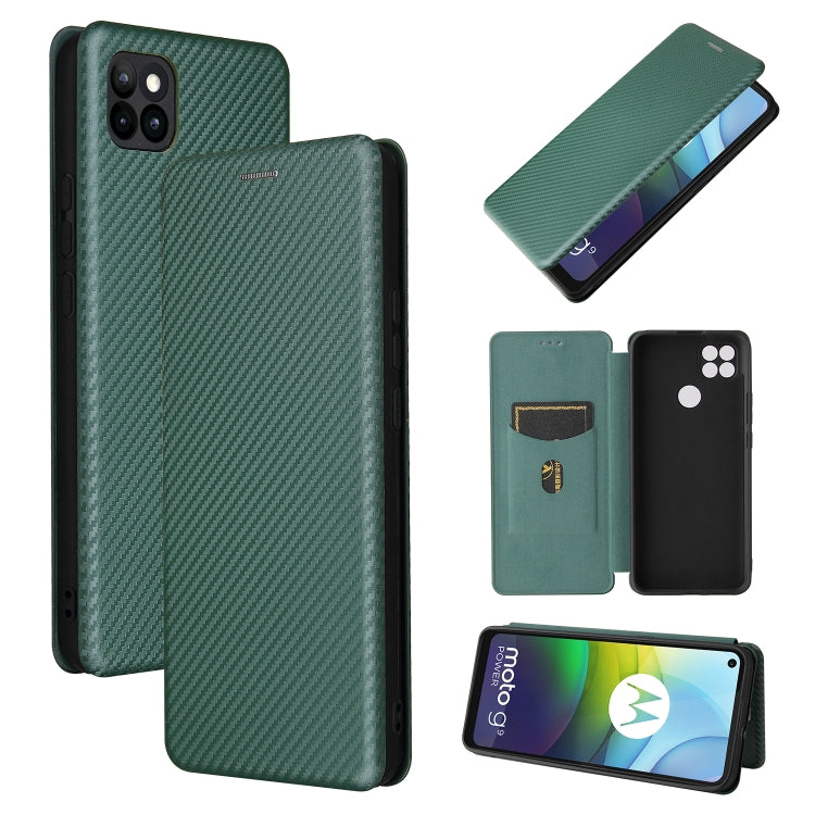 Carbon Fiber Texture Magnetic Horizontal Flip TPU + PC + PU Leather Case with Card Slot, For HTC Desire 20 Plus — view 33