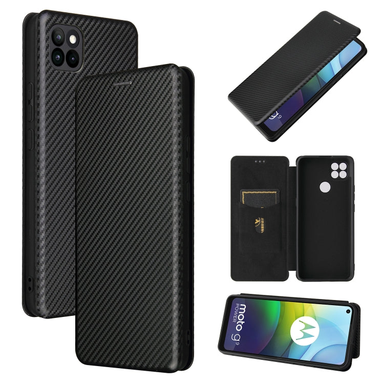 Carbon Fiber Texture Magnetic Horizontal Flip TPU + PC + PU Leather Case with Card Slot, For HTC Desire 20 Plus — view 43