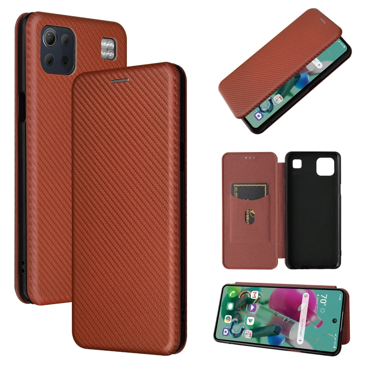 Carbon Fiber Texture Magnetic Horizontal Flip TPU + PC + PU Leather Case with Card Slot, For HTC Desire 20 Plus — view 19