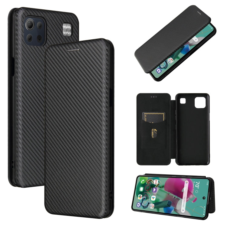 Carbon Fiber Texture Magnetic Horizontal Flip TPU + PC + PU Leather Case with Card Slot, For HTC Desire 20 Plus — view 45