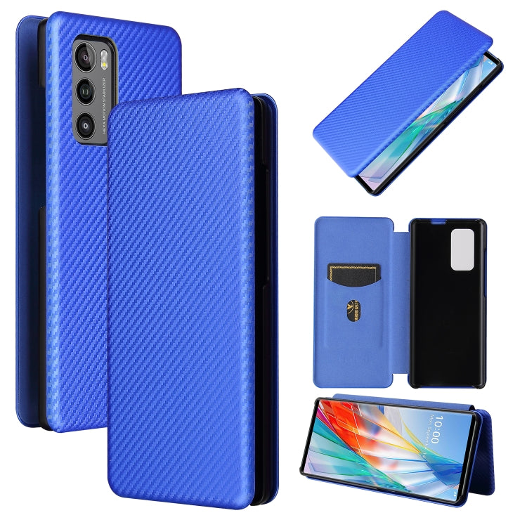 Carbon Fiber Texture Magnetic Horizontal Flip TPU + PC + PU Leather Case with Card Slot, For HTC Desire 20 Plus — view 27
