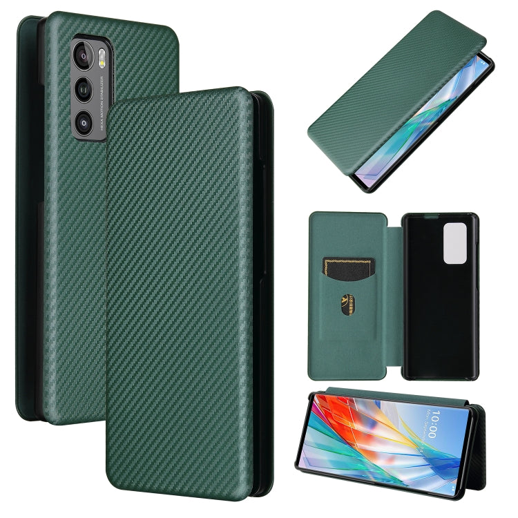 Carbon Fiber Texture Magnetic Horizontal Flip TPU + PC + PU Leather Case with Card Slot, For HTC Desire 20 Plus — view 36