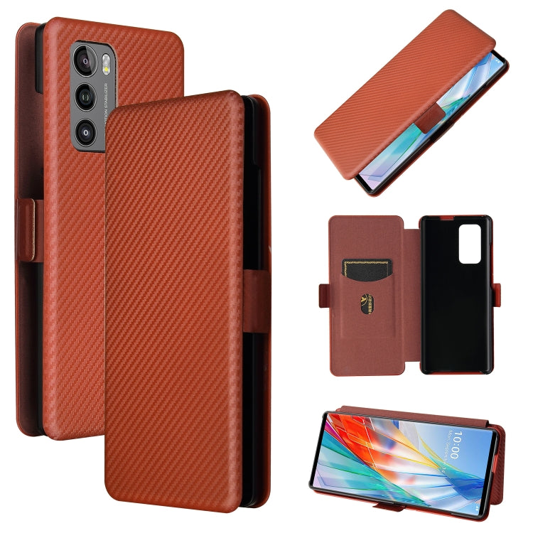 Carbon Fiber Texture Magnetic Horizontal Flip TPU + PC + PU Leather Case with Card Slot, For HTC Desire 20 Plus — view 21