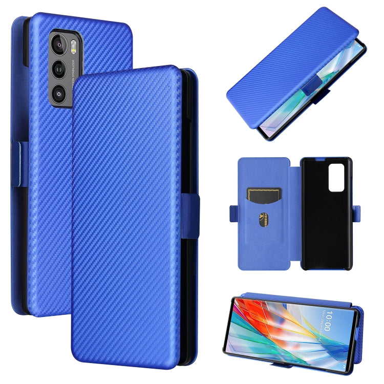Carbon Fiber Texture Magnetic Horizontal Flip TPU + PC + PU Leather Case with Card Slot, For HTC Desire 20 Plus — view 28
