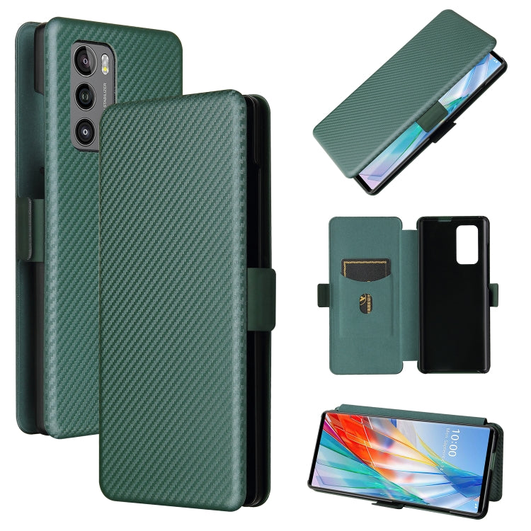 Carbon Fiber Texture Magnetic Horizontal Flip TPU + PC + PU Leather Case with Card Slot, For HTC Desire 20 Plus — view 37