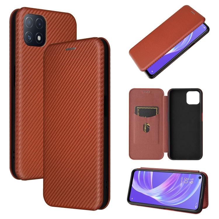 Carbon Fiber Texture Magnetic Horizontal Flip TPU + PC + PU Leather Case with Card Slot, For HTC Desire 20 Plus — view 22