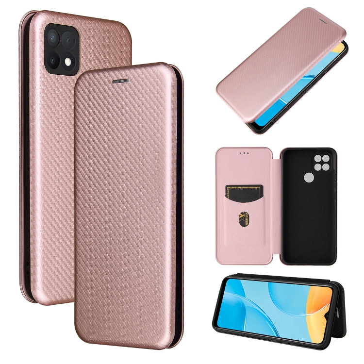 Carbon Fiber Texture Magnetic Horizontal Flip TPU + PC + PU Leather Case with Card Slot, For HTC Desire 20 Plus — Green