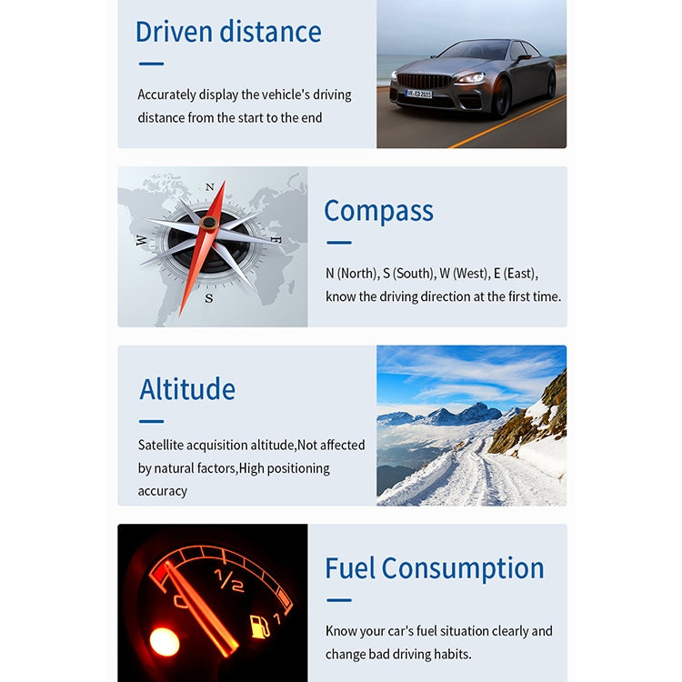 M12 OBD2 + GPS Mode Car Head-up Display HUD Overspeed / Speed / Water Temperature / Low Voltage / Fault Alarm