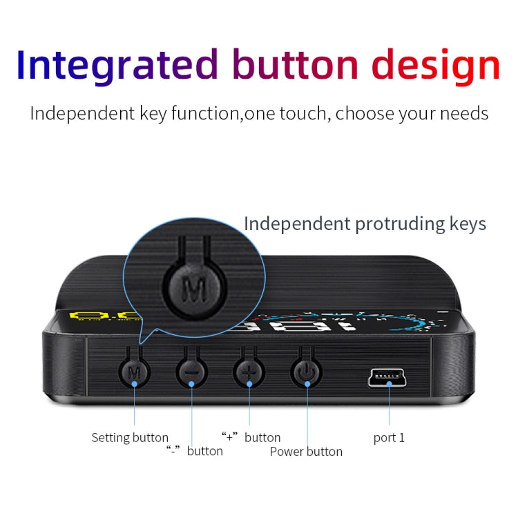 M12 OBD2 + GPS Mode Car Head-up Display HUD Overspeed / Speed / Water Temperature / Low Voltage / Fault Alarm