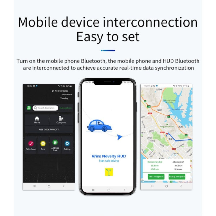 P20 OBD2 + GPS Mode Car Head-up Display HUD Overspeed / Speed / Water Temperature Alarm