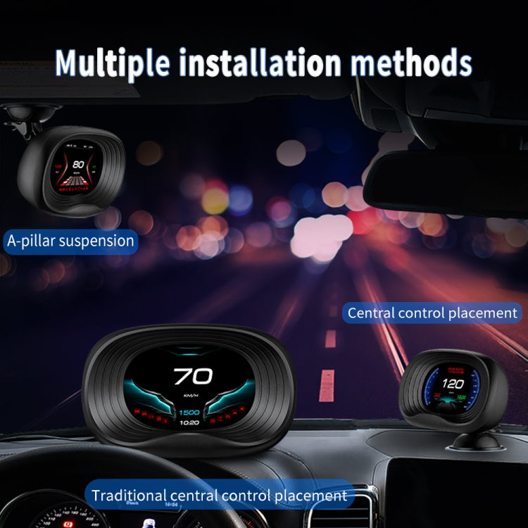 P20 OBD2 + GPS Mode Car Head-up Display HUD Overspeed / Speed / Water Temperature Alarm