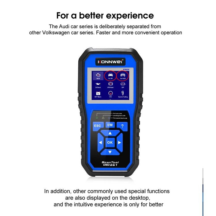 KONNWEI KW450 Car 2.8 inch TFT Color Screen Battery Tester Support 2 Languages / System XP WIN7 WIN8 WIN10