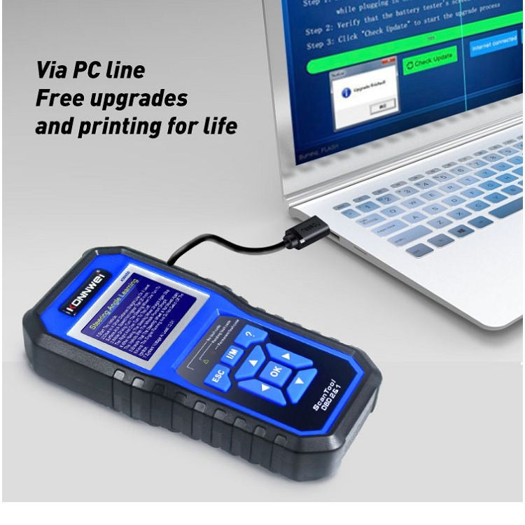 KONNWEI KW450 Car 2.8 inch TFT Color Screen Battery Tester Support 2 Languages / System XP WIN7 WIN8 WIN10