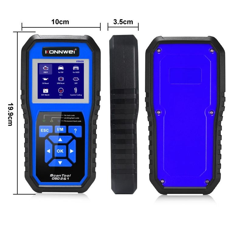 KONNWEI KW450 Car 2.8 inch TFT Color Screen Battery Tester Support 2 Languages / System XP WIN7 WIN8 WIN10