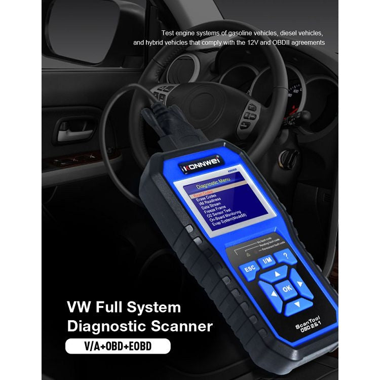 KONNWEI KW450 Car 2.8 inch TFT Color Screen Battery Tester Support 2 Languages / System XP WIN7 WIN8 WIN10