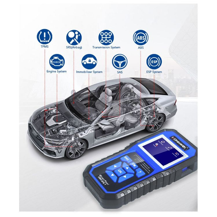 KONNWEI KW450 Car 2.8 inch TFT Color Screen Battery Tester Support 2 Languages / System XP WIN7 WIN8 WIN10